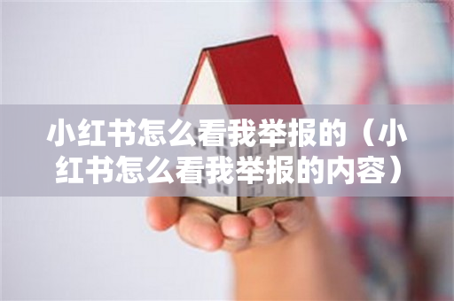 小红书怎么看我举报的（小红书怎么看我举报的内容）