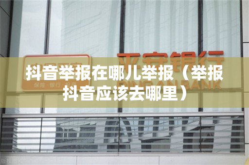 抖音举报在哪儿举报（举报抖音应该去哪里）