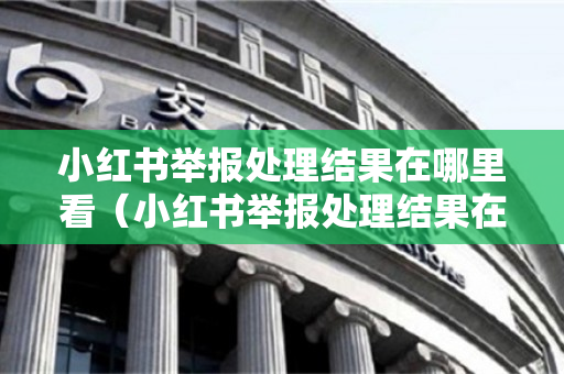 小红书举报处理结果在哪里看（小红书举报处理结果在哪里看到）