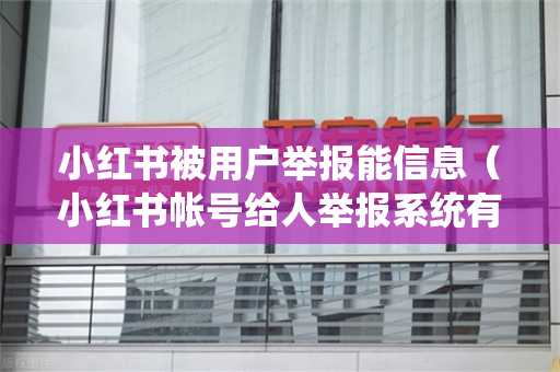 小红书被用户举报能信息（小红书帐号给人举报系统有没通知?）