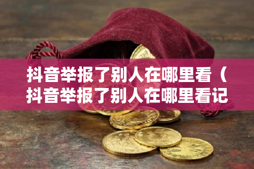 抖音举报了别人在哪里看（抖音举报了别人在哪里看记录）