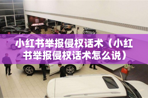小红书举报侵权话术（小红书举报侵权话术怎么说）