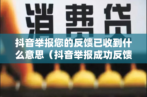 抖音举报您的反馈已收到什么意思（抖音举报成功反馈）