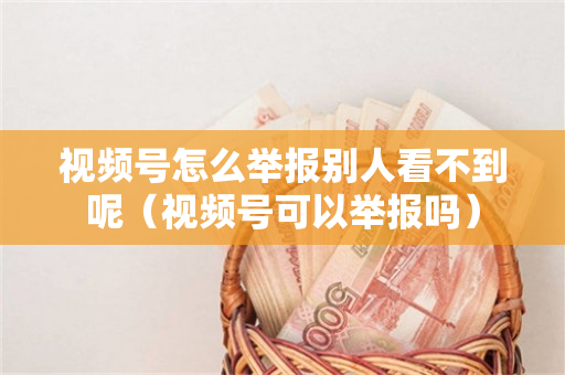 视频号怎么举报别人看不到呢（视频号可以举报吗）
