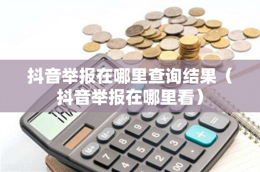抖音举报在哪里查询结果（抖音举报在哪里看）
