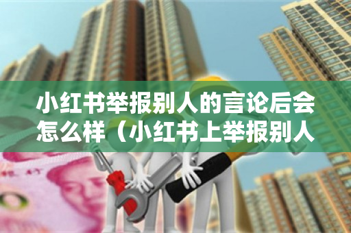 小红书举报别人的言论后会怎么样（小红书上举报别人别人能看到吗）