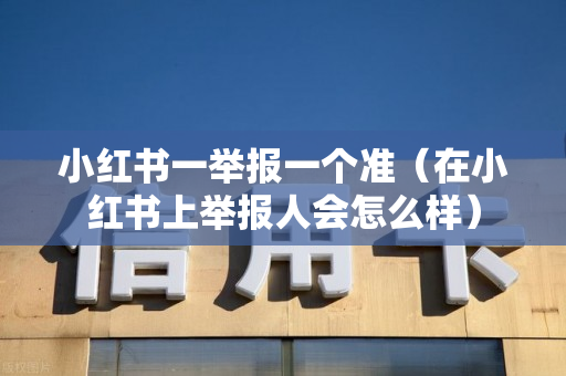 小红书一举报一个准（在小红书上举报人会怎么样）