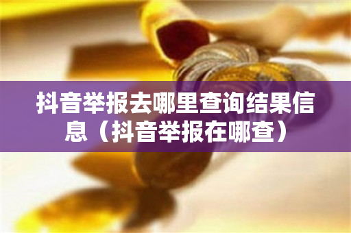 抖音举报去哪里查询结果信息（抖音举报在哪查）