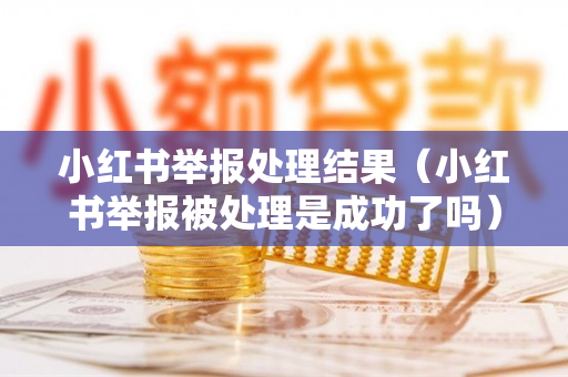 小红书举报处理结果（小红书举报被处理是成功了吗）