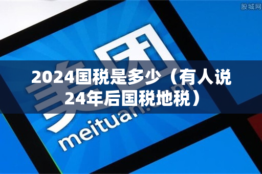 2024国税是多少（有人说24年后国税地税）