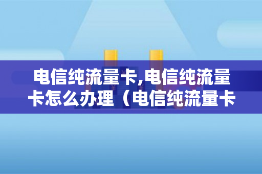 电信纯流量卡,电信纯流量卡怎么办理（电信纯流量卡如何使用）